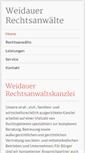 Mobile Screenshot of kanzlei-weidauer.de